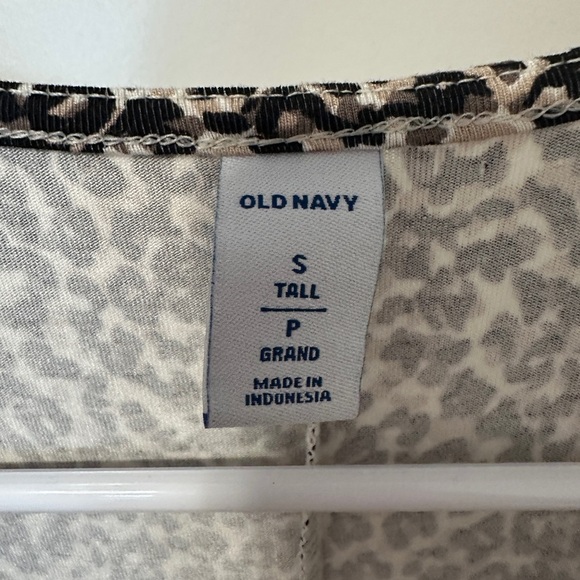 Old Navy Women’s Leopard Print Long Sleeve Swing Dress Flare Size Small Tall - Picture 5 of 7